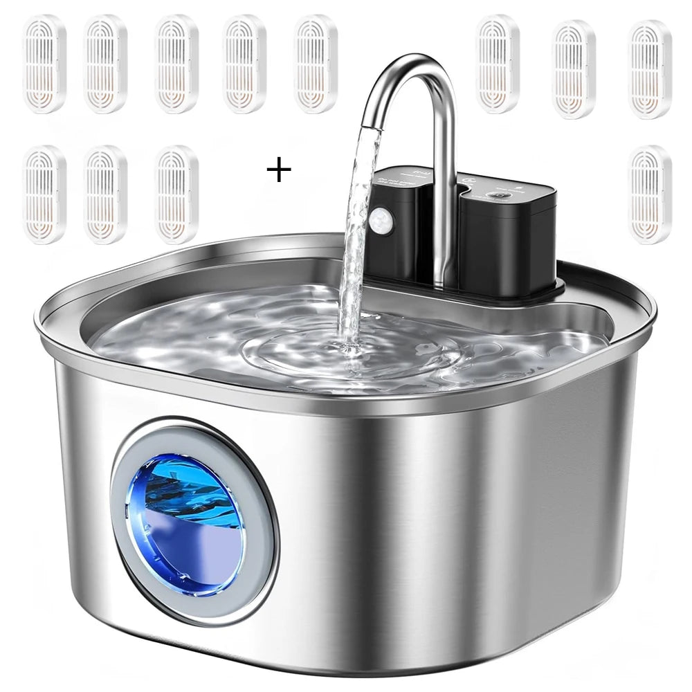 Smart Sensor Cat & Dog Water Fountain – 3L Auto-Refill