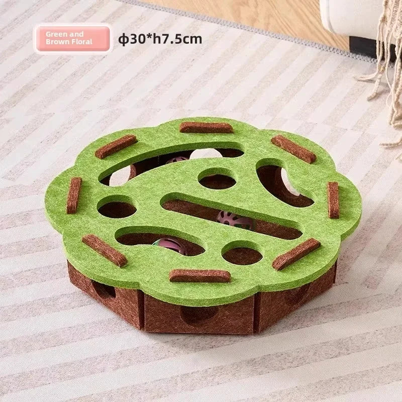 Felt Puzzle Box Cat Toy – Interactive Exercise Ball Game