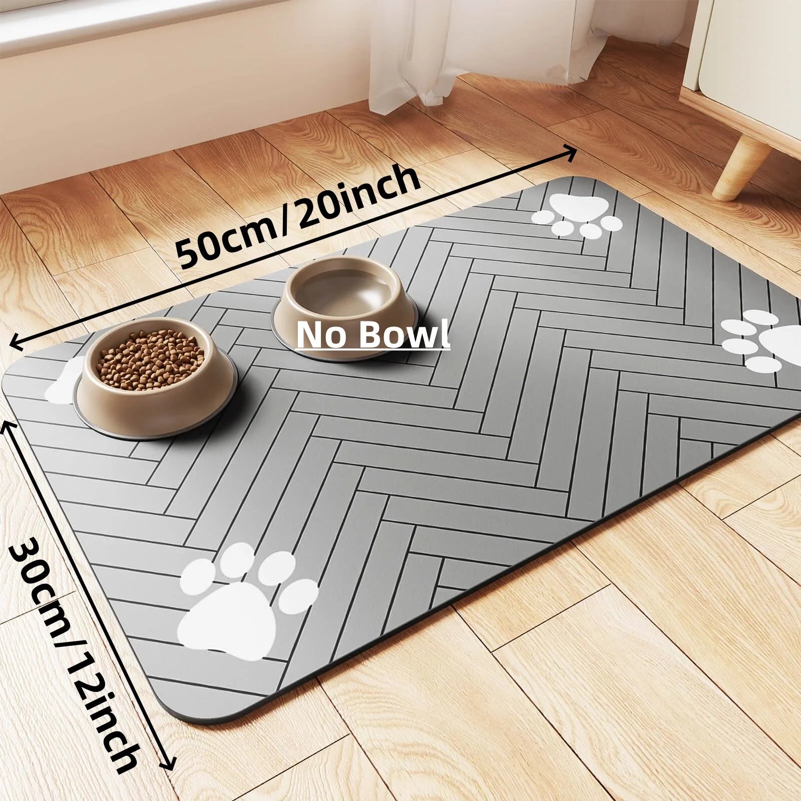 Absorbent Pet Feeding Mat – Waterproof Backing