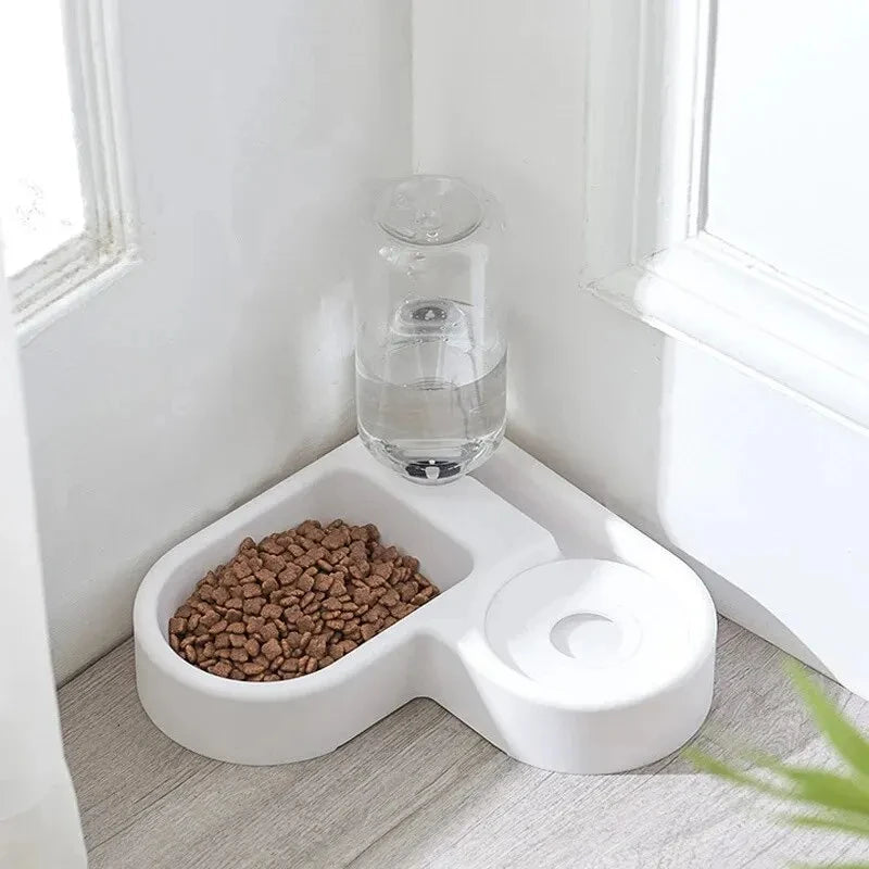 No-Spill Pet Bowl – Dual Feed &amp; Water Dish