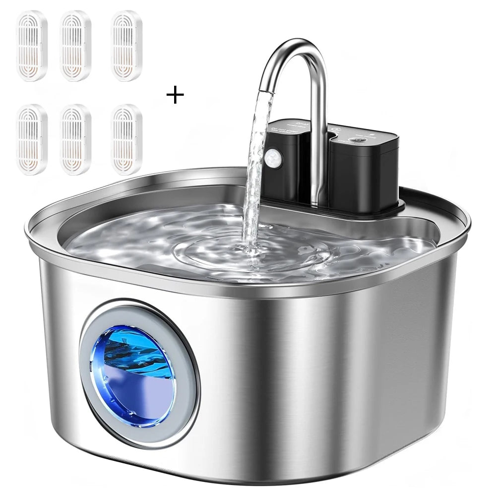 Smart Sensor Cat &amp; Dog Water Fountain – 3L Auto-Refill