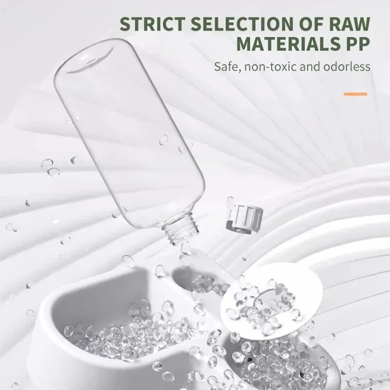No-Spill Pet Bowl – Dual Feed &amp; Water Dish