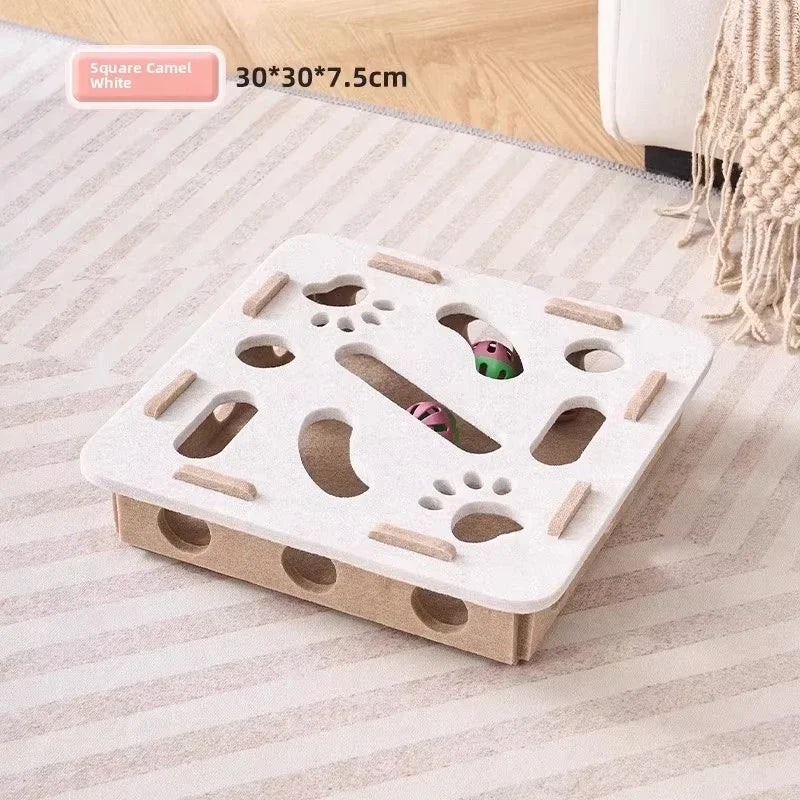 Felt Puzzle Box Cat Toy – Interactive Exercise Ball Game