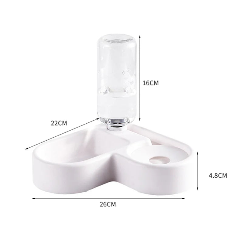 No-Spill Pet Bowl – Dual Feed &amp; Water Dish
