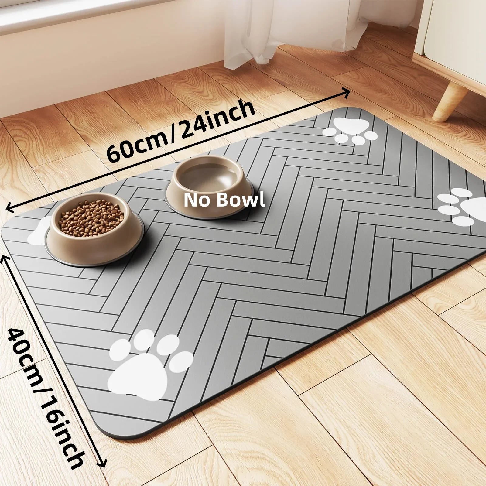 Absorbent Pet Feeding Mat – Waterproof Backing
