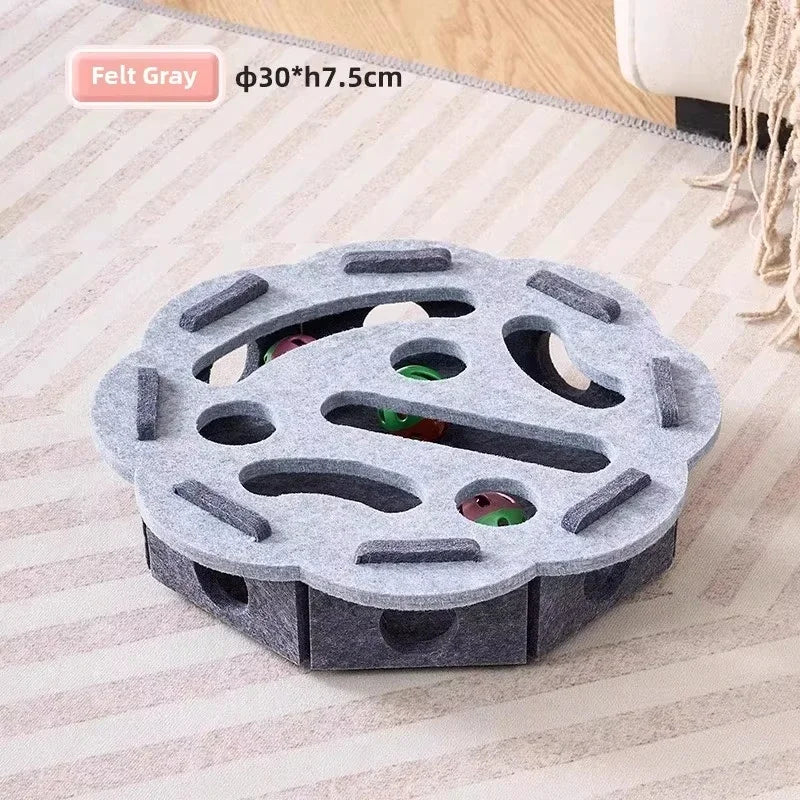 Felt Puzzle Box Cat Toy – Interactive Exercise Ball Game