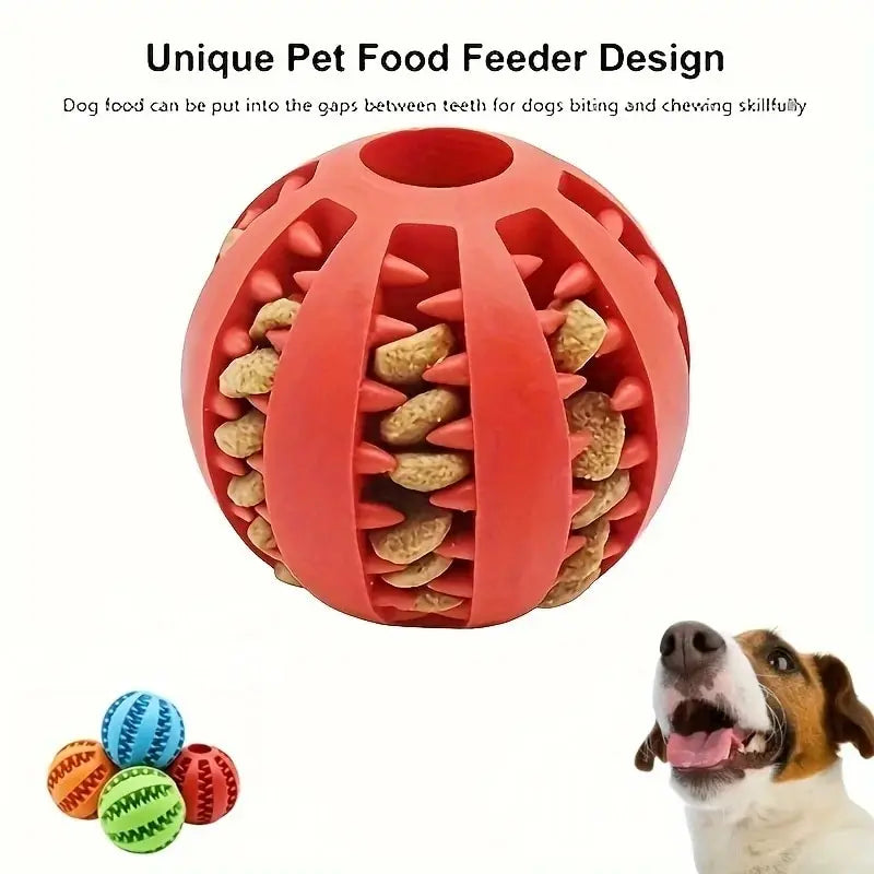 Bite-Resistant Dog Toy Ball – Slow Feeder &amp; Chew Toy