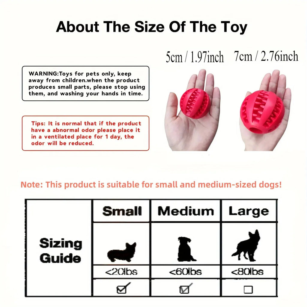 Bite-Resistant Dog Toy Ball – Slow Feeder &amp; Chew Toy